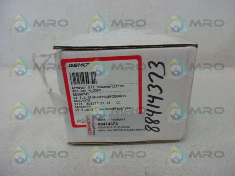 GEMU 88414373 SOLENOID VALVE  NSMP