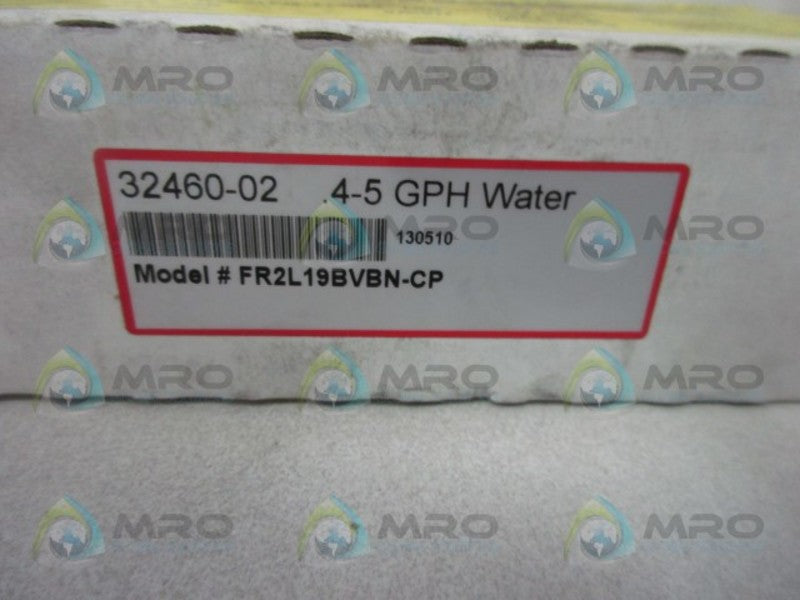 COLE-PARMER FR2L19BVBN-CP WATER METER 4-5 GPH  NSMP