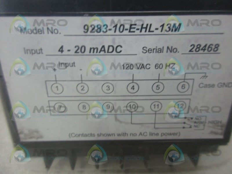 NLI 9283-10-E-HL-13M INDICATING ALARM CONTROLLER  NSMP