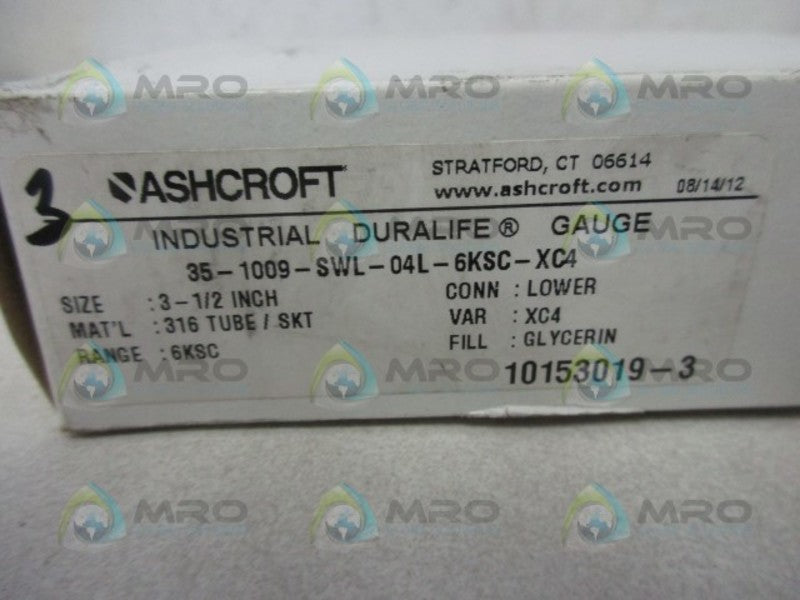ASHCROFT 35-1009-SWL-04L-6KSC-XC4  NSMP