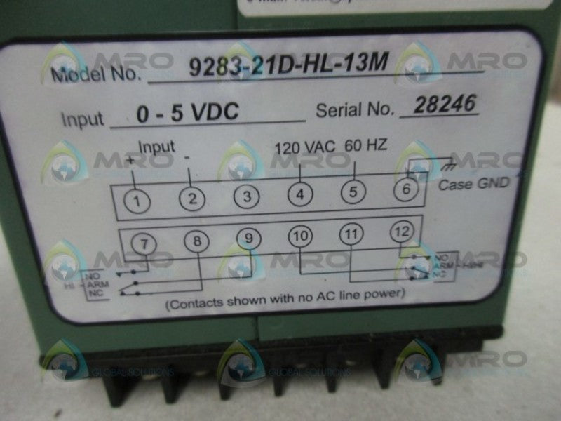NLI 9283-21D-HL-13M PANEL METER  NSMP