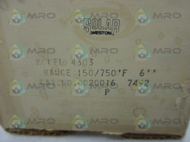SOLAR WESTON 4303 THERMOMETER  NSMP