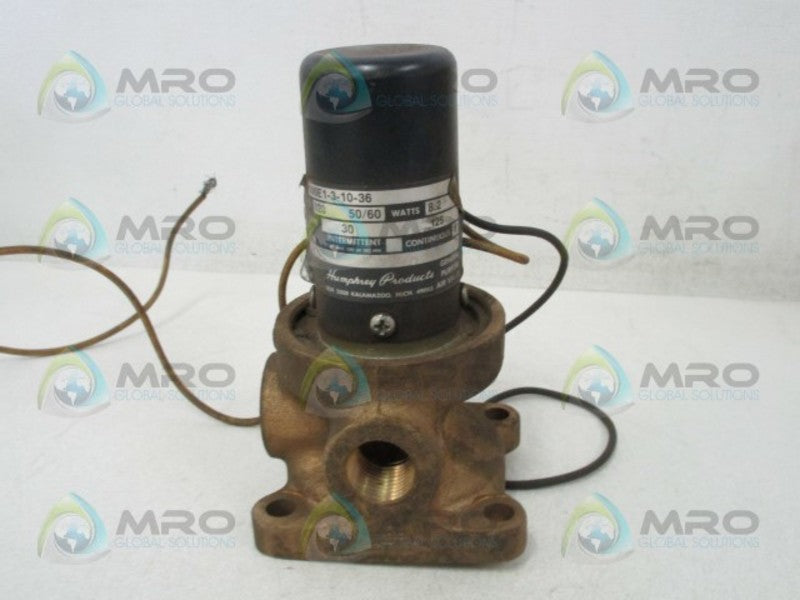 HUMPHREY 500E1-3-10-36 VALVE ELECTRIC SINGLE 3WAY  UNMP
