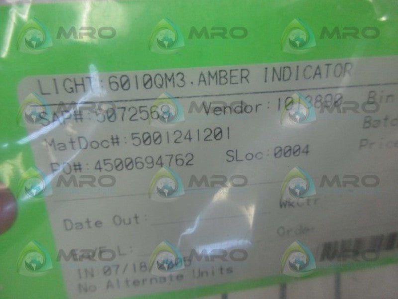 CHICAGO 6010QM3 MINIATURE LAMP INDICATOR  NSNP IN BAG