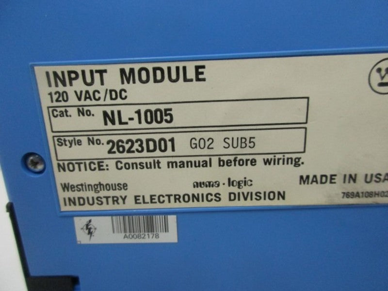 WESTINGHOUSE NL-1005 INPUT MODULE  UNMP