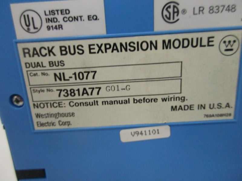 WESTINGHOUSE NL-1077 RACK BUS EXPANSION MODULE  NSNP