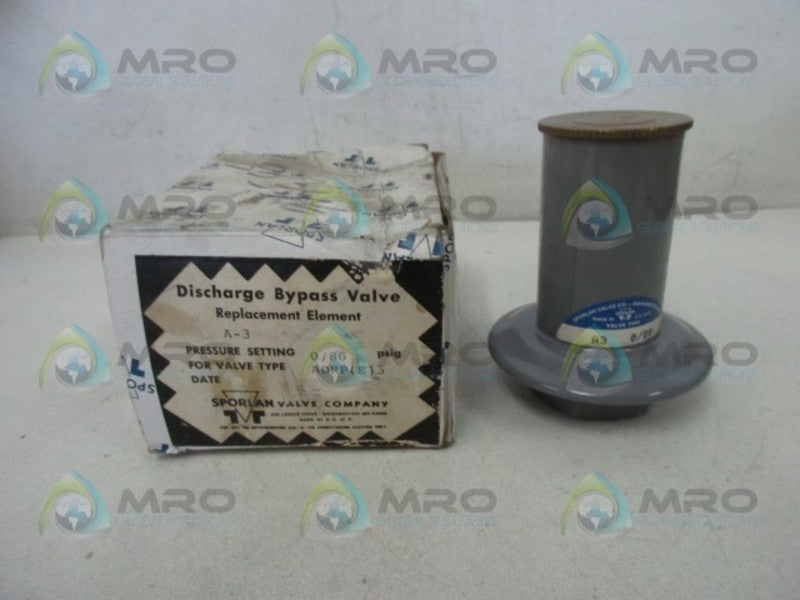 SPROLAN A3-0/80 DISCHARGE BYPASS VALVE  NSMP
