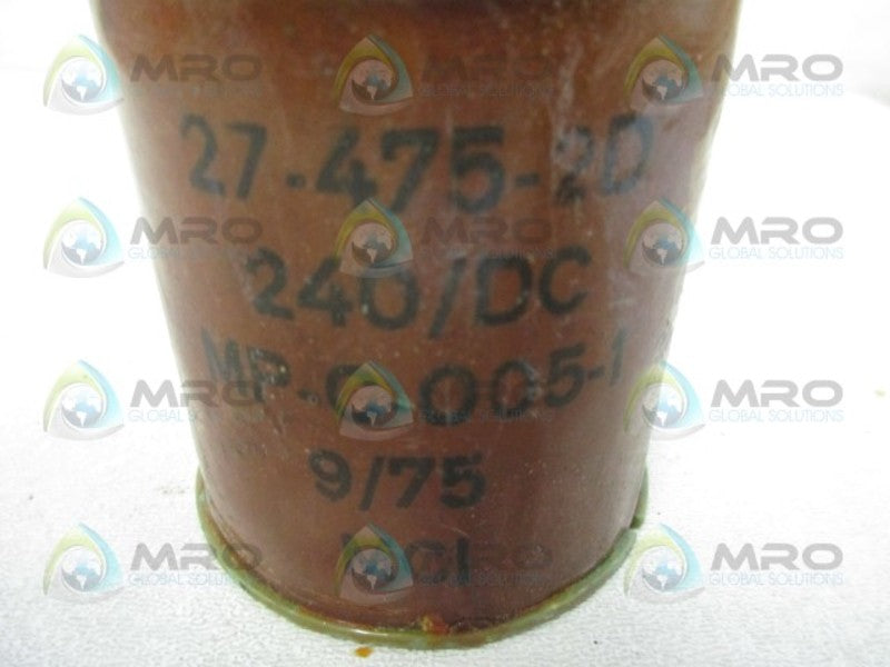 ASCO 27-475-2D COIL FOR SOLENOID VALVE  UNMP