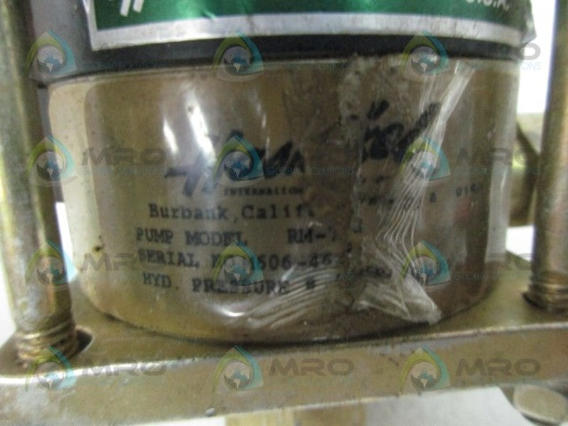 HASKEL RM-713 HYD PRESSURE  UNMP