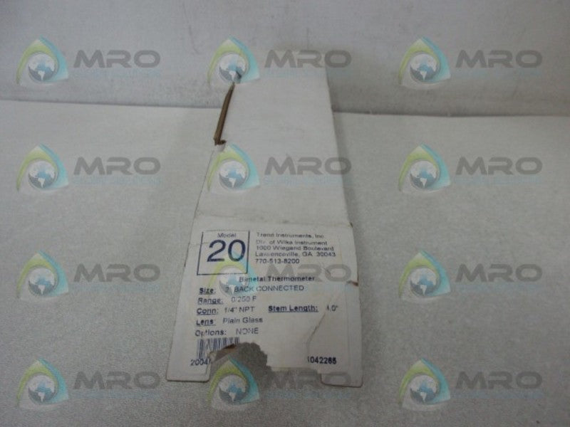 TREND INSTRUMENTS MODEL 20 2'' BIMETAL THERMOMETER  NSMP
