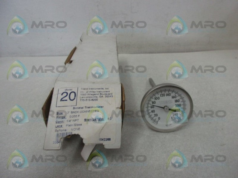 TREND INSTRUMENTS MODEL 20 2'' BIMETAL THERMOMETER  NSMP