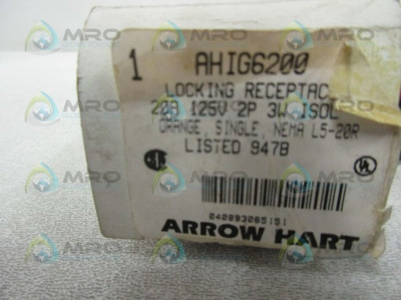 ARROW HART AHIG6200 LOCKING RECEPTACLE  NSMP
