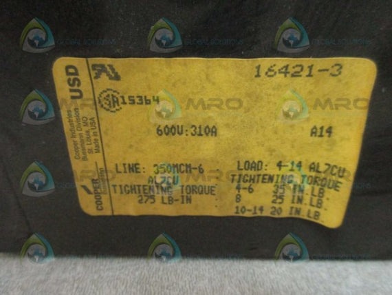 BUSSMANN 16421-3 POWER DISTRIBUTION BLOCK  UNMP