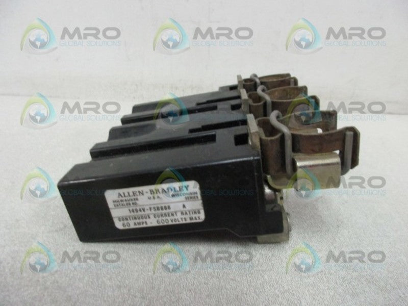 ALLEN BRADLEY 1494V-FSR666 SER. A TRAILER FUSE BLOCK  UNMP