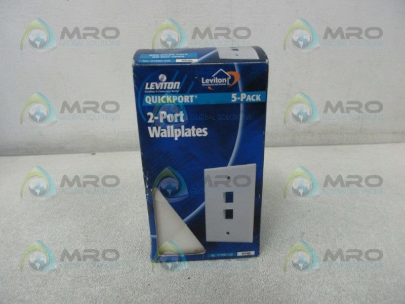 LEVITON 41080-2W WALL PLATE (PK OF 5)  NSMP