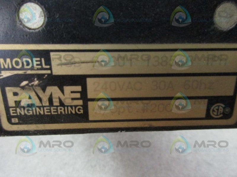 PAYNE ENGINEERING 18D-2-301 VARIABLE TRANSFORMER (AS PICTURED)  UNMP