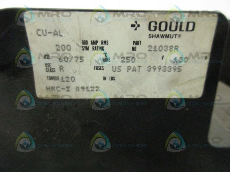 GOULD SHAWMUT 21038R FUSE BLOCK  UNMP