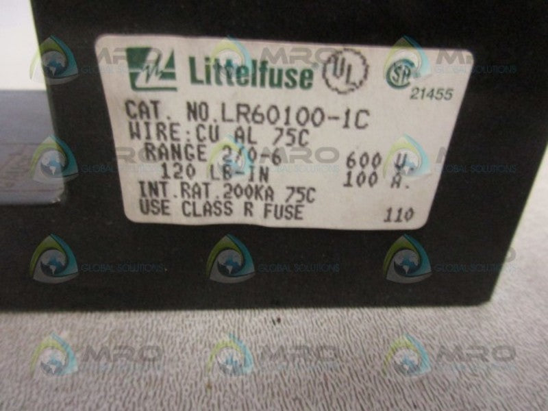 LITTLEFUSE LR60100-1C UL CLASS R FUSE BLOCK  UNMP