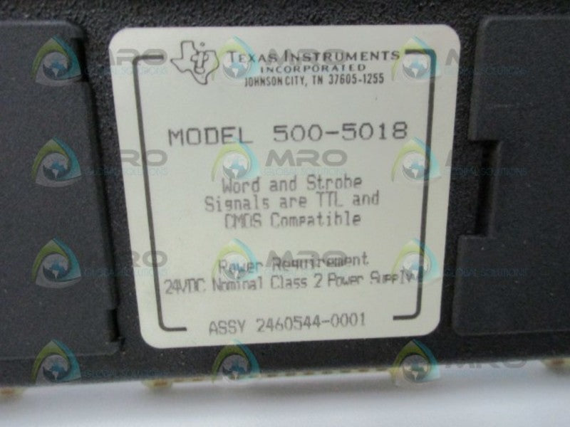 TEXAS INSTRUMENTS 500-5018 INPUT MODULE  NSNP