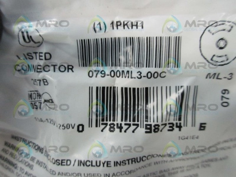 LEVITON 079-00ML3-00C GROUNDING PLUG  NSMP
