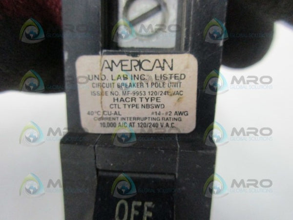 AMERICAN HACR120 CIRCUIT BREAKER  UNMP