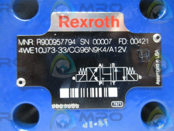 REXROTH R900957794 4WE10J73-33/CG96N9K4/A12V DIRECTIONAL VALVE  NSNP