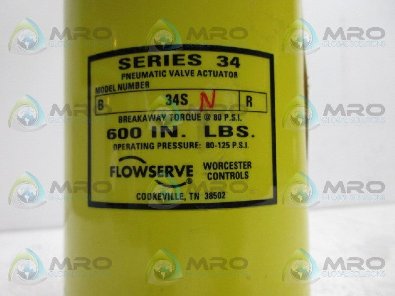 FLOWSERVE B34SNR PNEUMATIC VALVE ACTUATOR * NEW NO BOX *