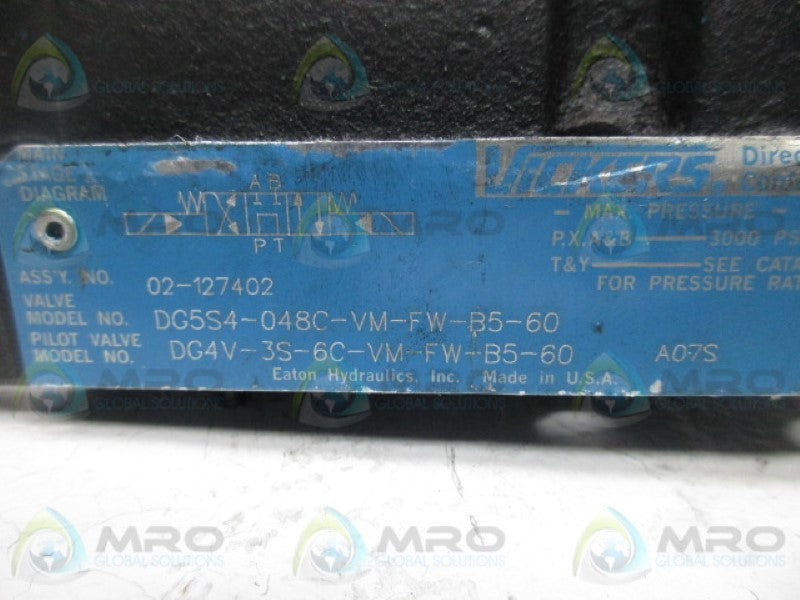 VICKERS DG5S4-048C-VM-FW-B5-60 02-127402  NSNP