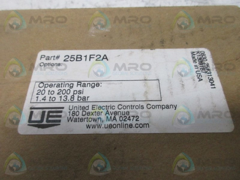 UNITED ELECTRIC 25B1F2A PRESSURE SWITCH  NSMP