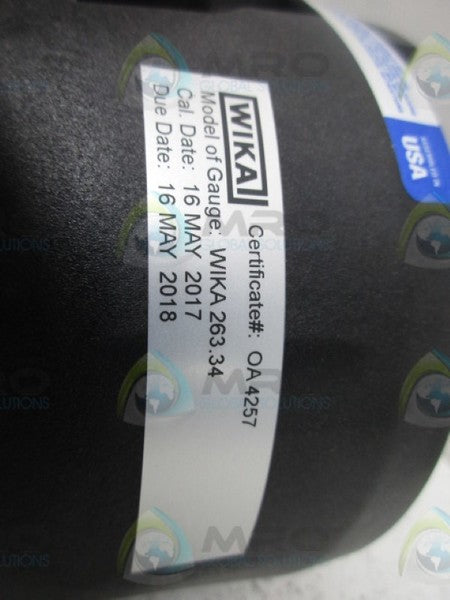 WIKA 52753405 PRESSURE GAUGE 100 BAR PSI 1/2 NPT  NSMP