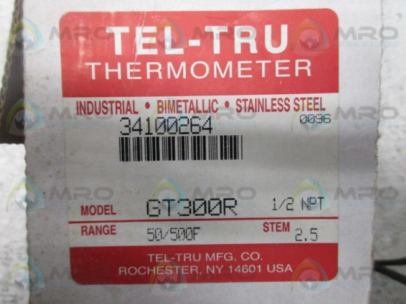 TEL-TRU GT300R 50/500'F GAUGE 1/2" NSMP