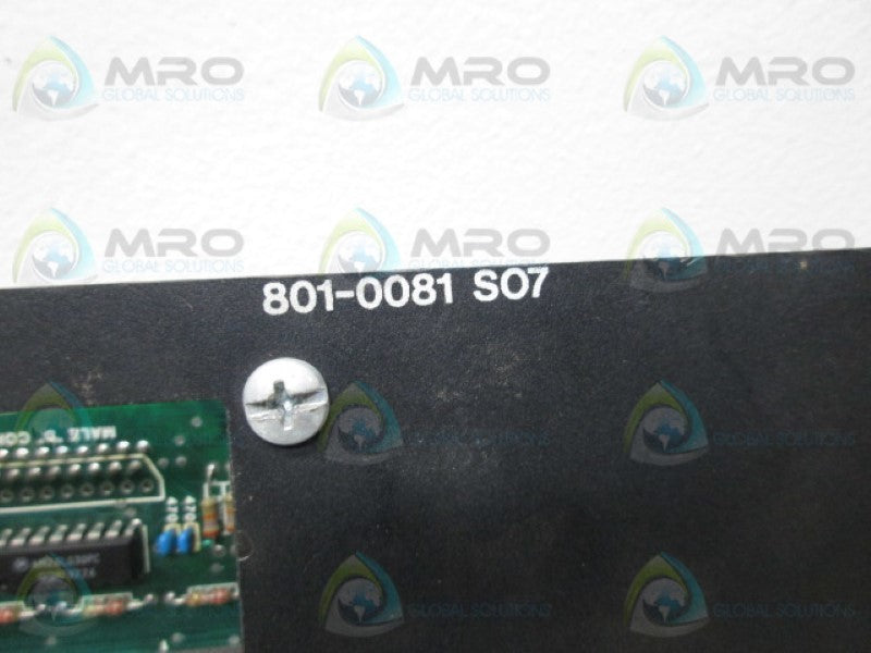 MEDAR 801-0081 S07 KEYPAD CONTROLLER  UNMP