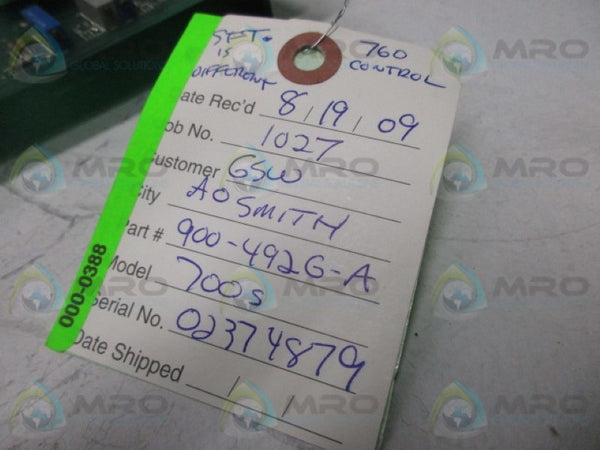 MEDAR 900-492G-A PROCESSOR BOARD  UNMP