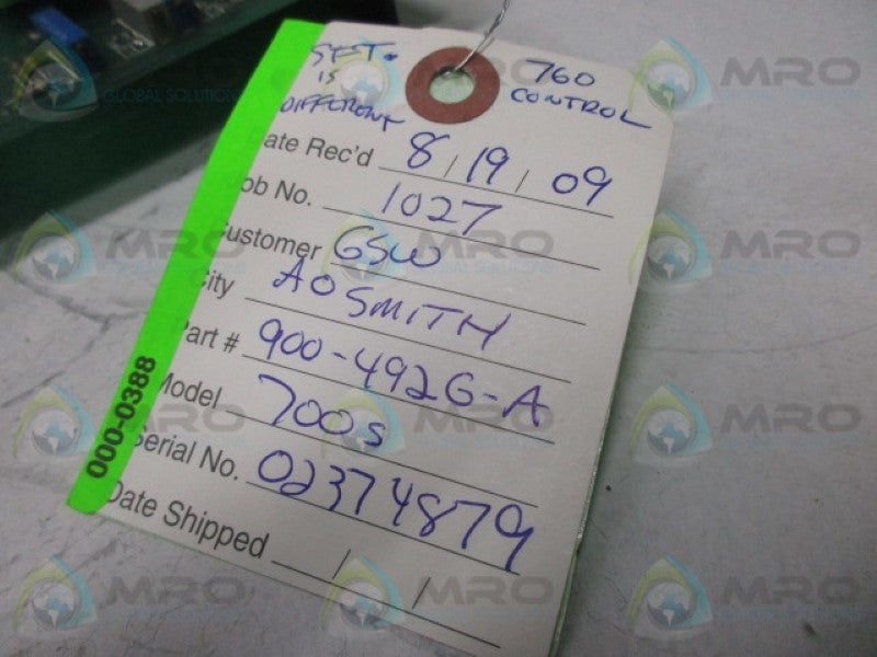 MEDAR 900-492G-A PROCESSOR BOARD  UNMP