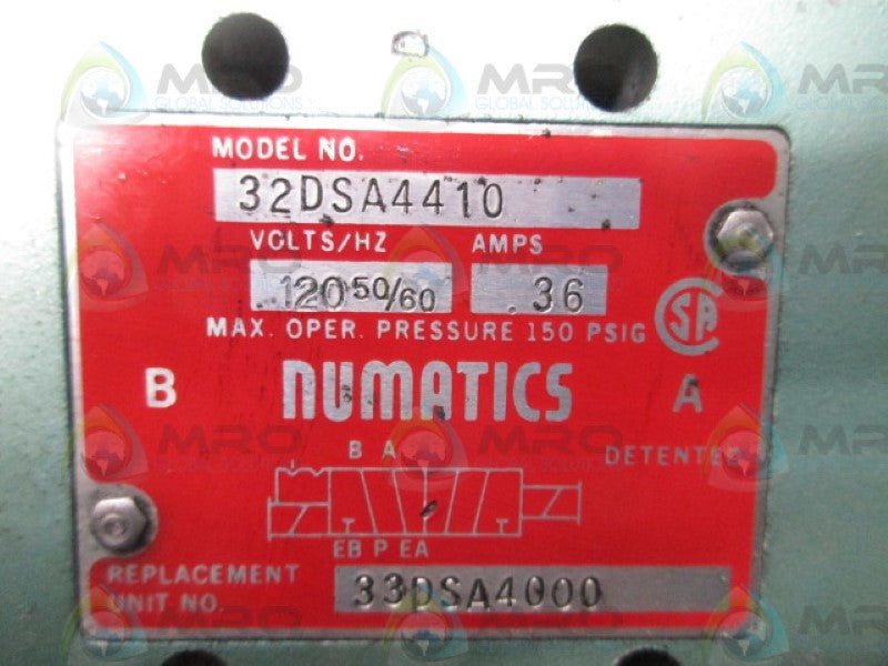 NUMATICS 32DSA4410 SOLENOID VALVE NSNP