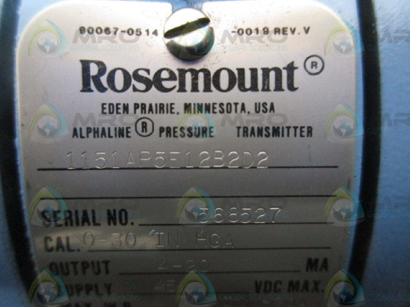 ROSEMOUNT 1151AP5E12B2D2 TRANSMITTER NSNP