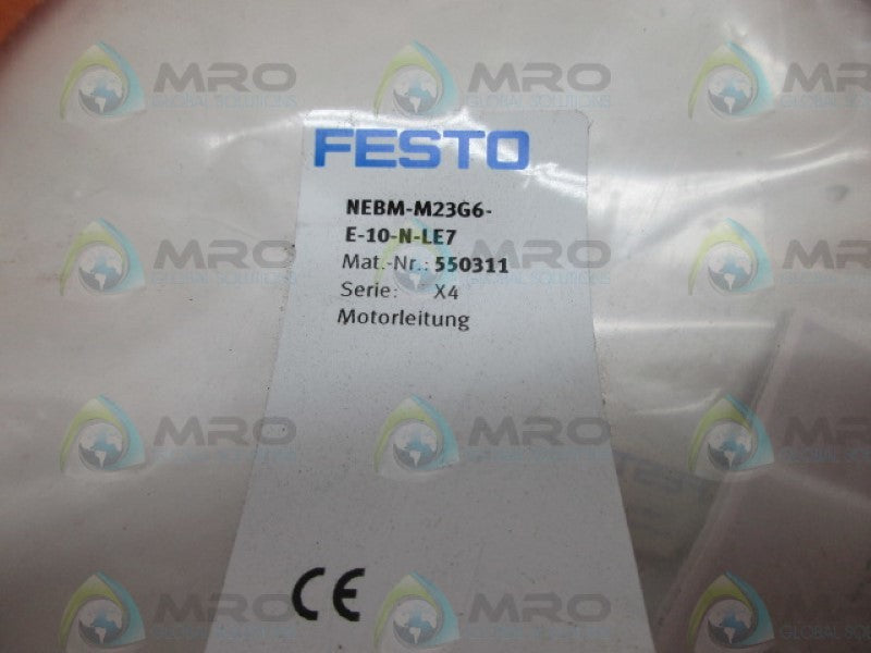 FESTO NEBM-M23G6-E-10-N-LE7 MOTOR CABLE NSMP