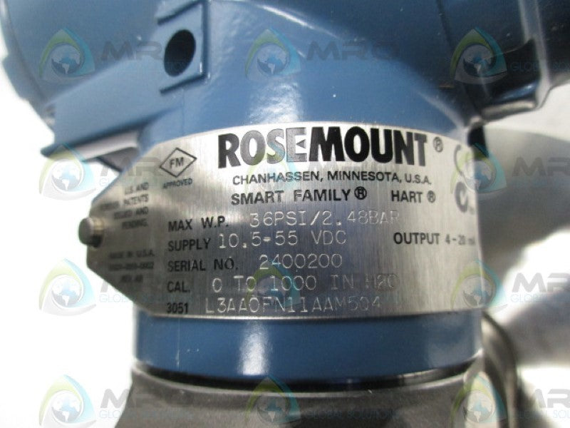 ROSEMOUNT 3051L3AA0FN11AAM504 TRANSMITTER  NSNP