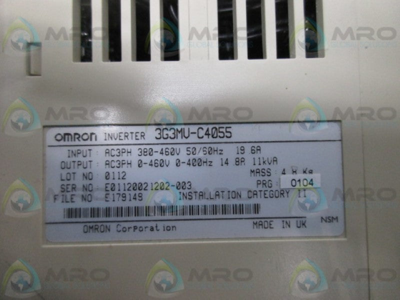 OMRON 3G3MV-C4055 INVERTER  UNMP