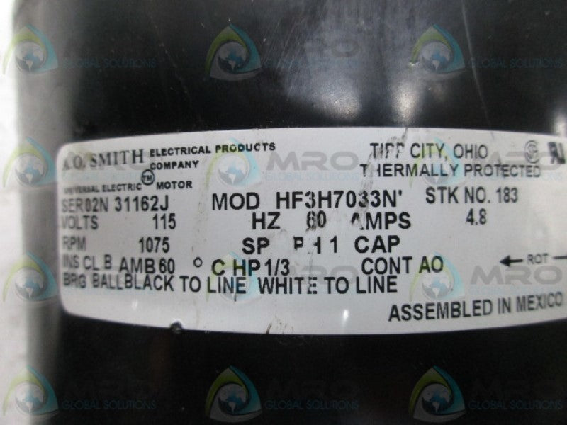AO SMITH HF3H7033N MOTOR  UNMP