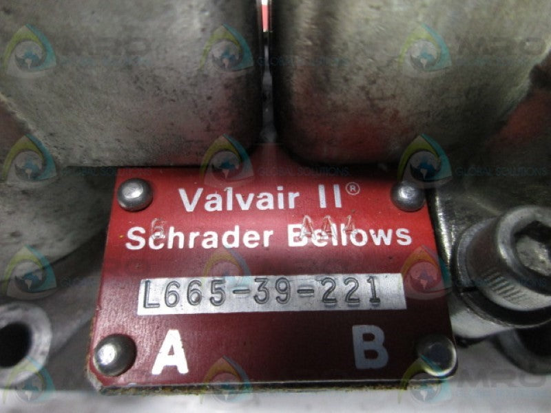 SCHRADER BELLOWS L665-39-221 VALVE  UNMP