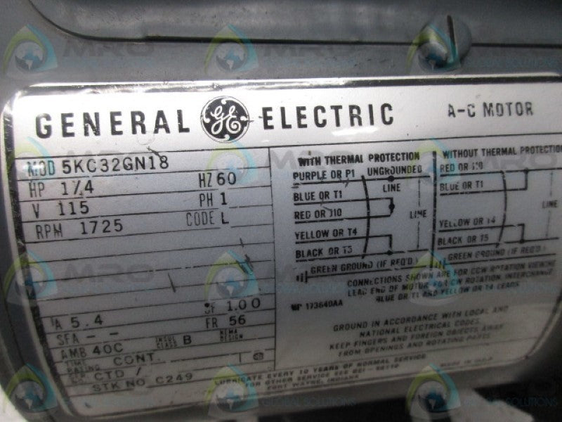 GENERAL ELECTRIC 5KC32GN18 NSMP