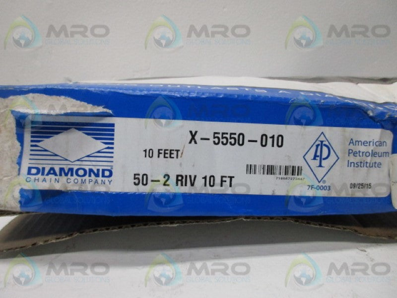 DIAMOND X-5550-010 ROLLER CHAIN 10'  NSMP