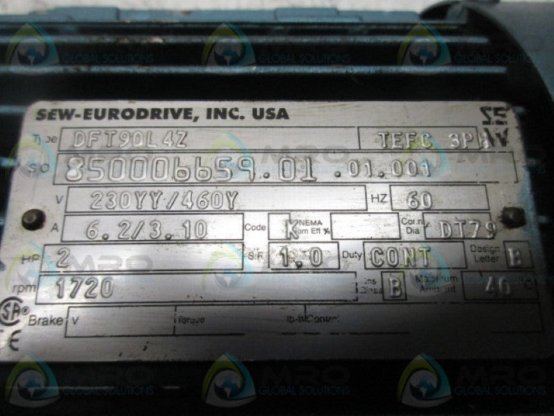 SEW EURODRIVE S57DT90L4Z GEAR MOTOR  UNMP