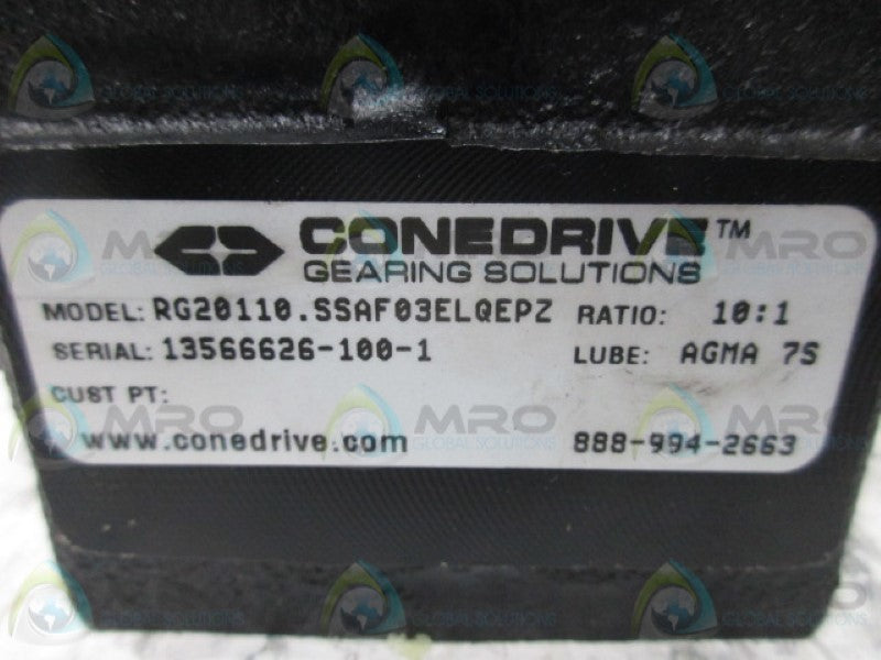 CONEDRIVE RG20110.SSAF03ELQEPZ GEAR HEAD RATIO 10:1  NSNP
