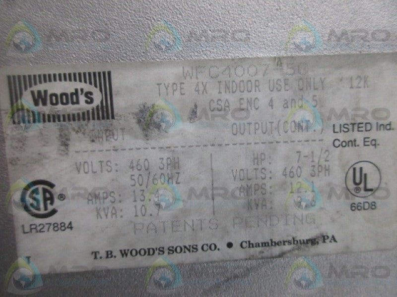 TB WOODS WFC4007-5C AC INVERTER  UNMP