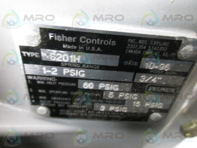 FISHER S201H-BMH PRESSURE REGULATOR  NSMP