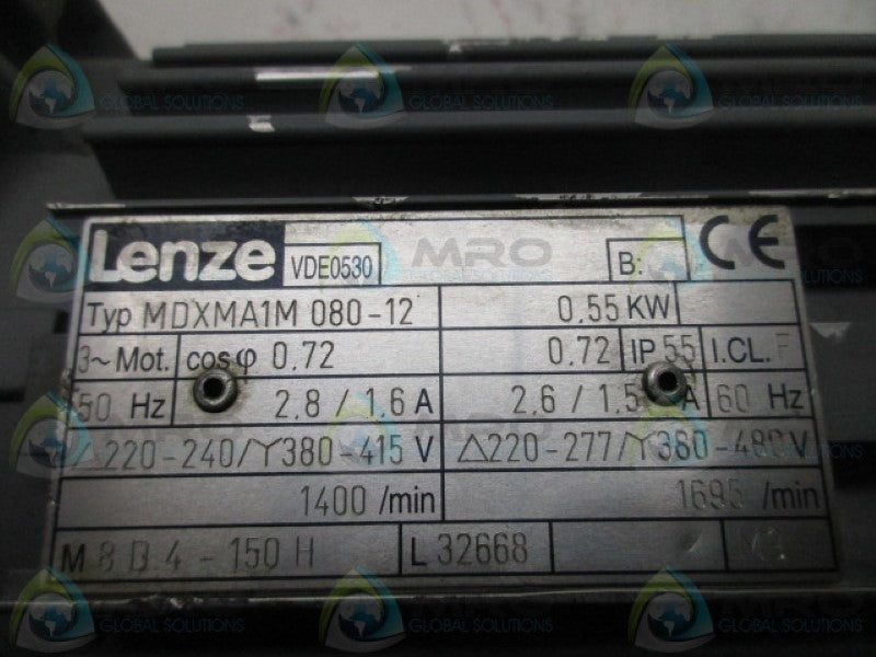 LENZE MDXMA1M080-12 MOTOR  NSNP