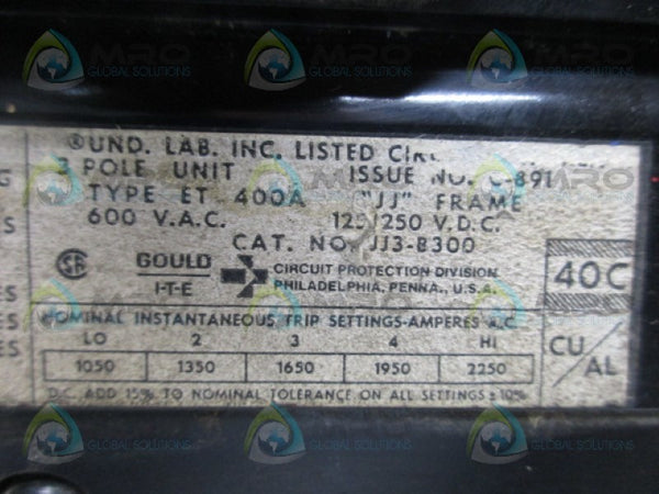 GOULD JJ3-B300 CIRCUIT BREAKER  UNMP