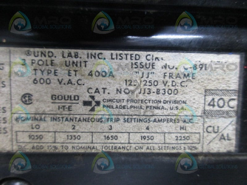 GOULD JJ3-B300 CIRCUIT BREAKER  UNMP
